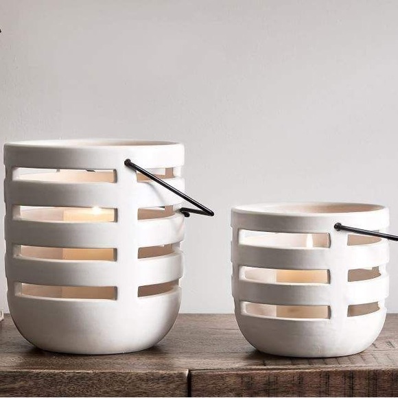 Pottery Barn Other - New Pottery Barn Mason Lantern Ivory Large